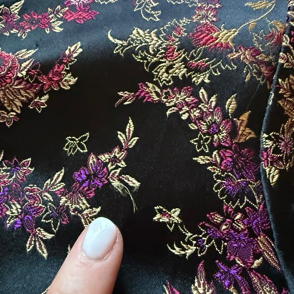 Ornamental Floral Jacquard Frog-Closure Jacket Women’s M Dressbarn Collection - Picture 10 of 13